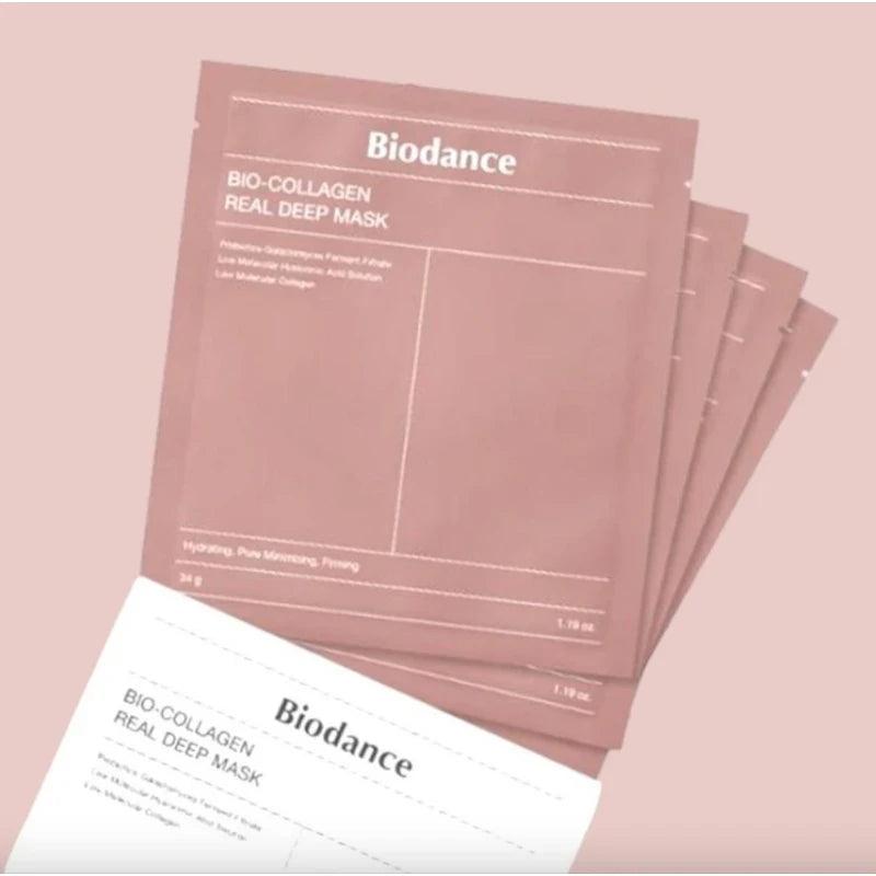 Biodance Bio Collagen Real Deep Mask 4 sheets Collagen Mask Pack Low Molecule, Biodance Bio Collagen Real Deep Mask 4 sheets