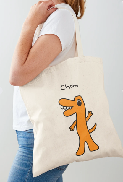 Chom the Dino Tote Bag - Cotton