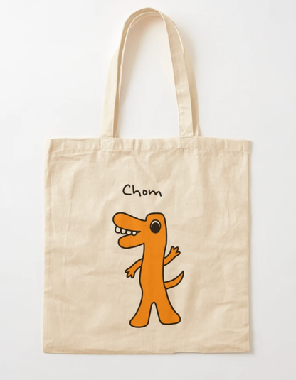 Chom the Dino Tote Bag - Cotton