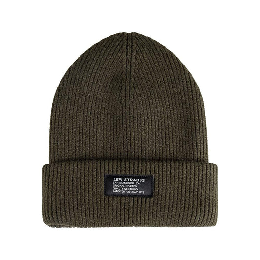 Levi's Cozy Knit Cuffed Logo Patch Beanie