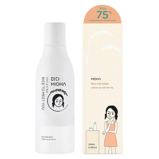 MIDHA Rice Milk Face Lotion 200ml Front View