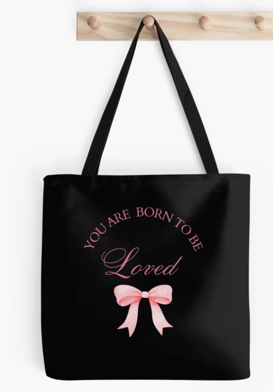 Pink ribbon printed tee Tote Bag - You are born to be loved